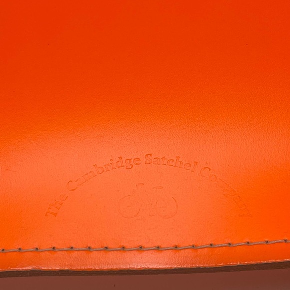 THE CAMBRIDGE SATCHEL COMPANY Neon Leather Backpack in Orange - Picture 11 of 14